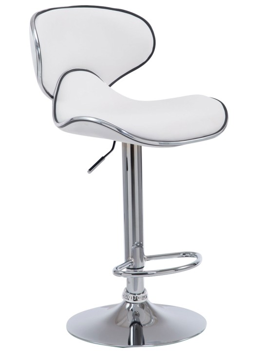 Tabouret de bar Las Vegas V2 chromé, blanc