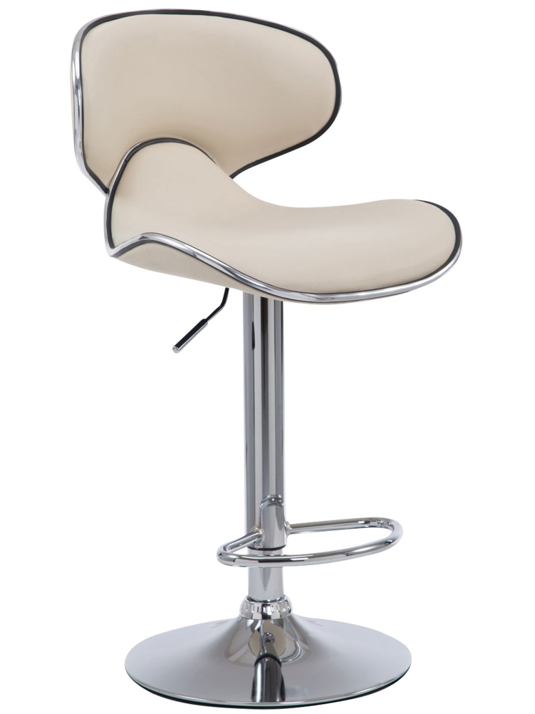 Tabouret de bar Las Vegas V2 chromé, crème