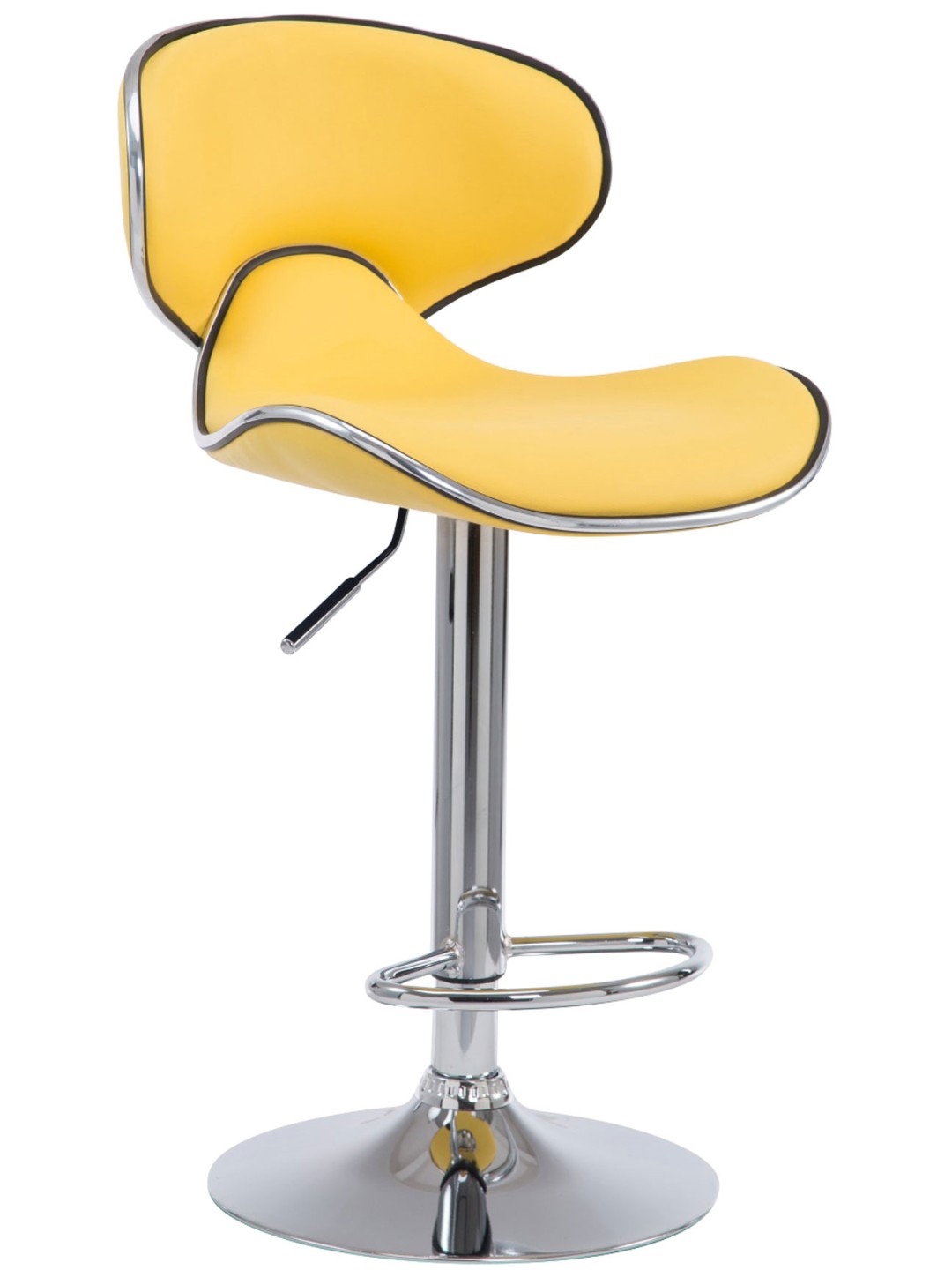 Tabouret de bar Las Vegas V2 chromé, jaune