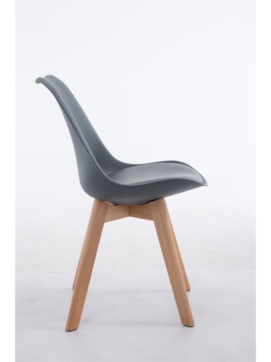 Chaise visiteur Borneo V2 Natura cuir artificiel, gris Chaise visiteur Borneo V2 Natura cuir artificiel, gris