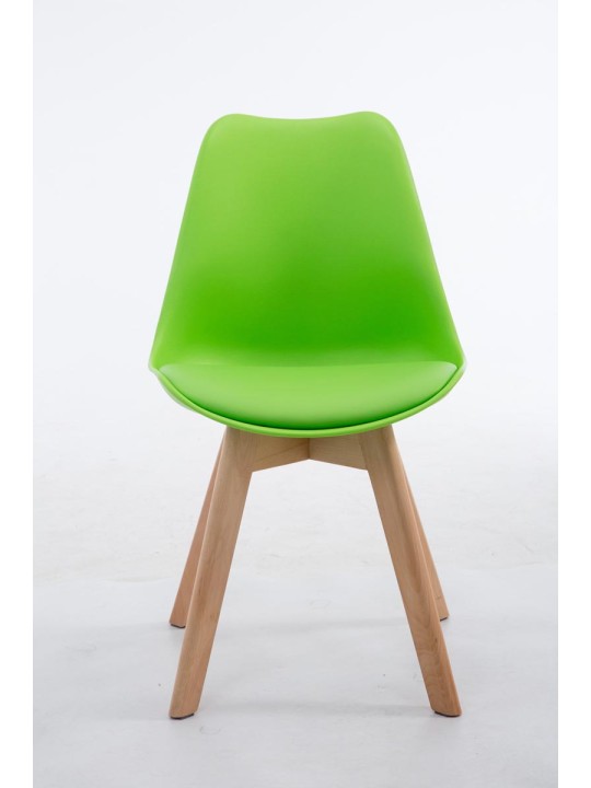 Chaise visiteur Borneo V2 Natura cuir artificiel, vert