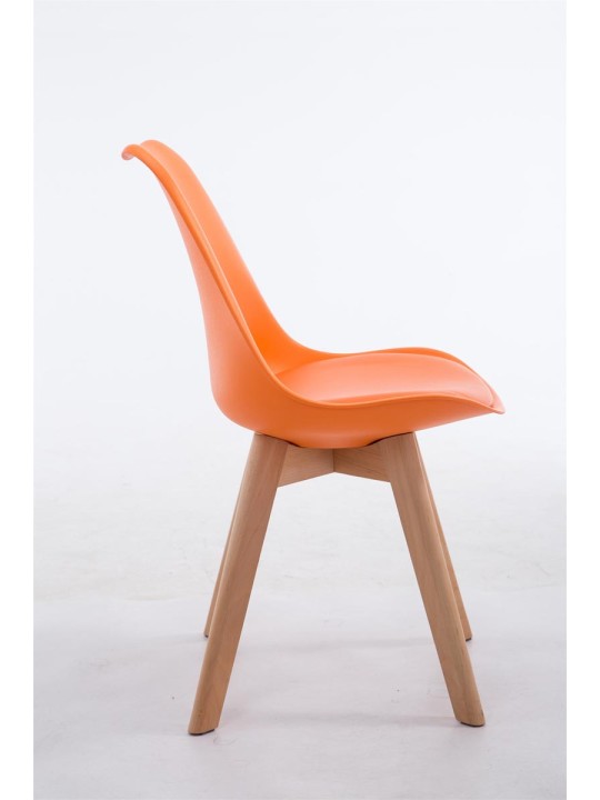 Chaise visiteur Borneo V2 Natura cuir artificiel, orange Chaise visiteur Borneo V2 Natura cuir artificiel, orange
