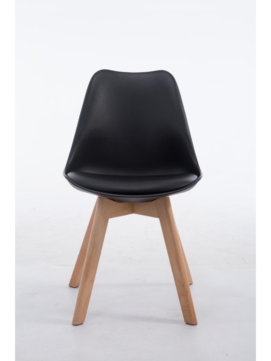 Chaise visiteur Borneo V2 Natura cuir artificiel, noir Chaise visiteur Borneo V2 Natura cuir artificiel, noir