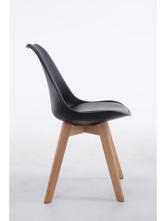 Chaise visiteur Borneo V2 Natura cuir artificiel, noir Chaise visiteur Borneo V2 Natura cuir artificiel, noir