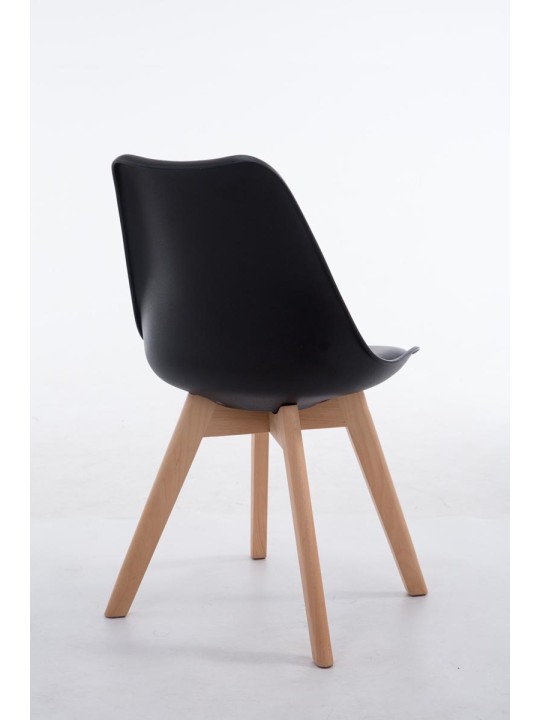 Chaise visiteur Borneo V2 Natura cuir artificiel, noir Chaise visiteur Borneo V2 Natura cuir artificiel, noir