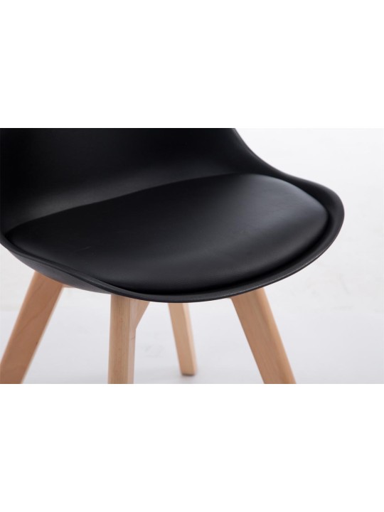 Chaise visiteur Borneo V2 Natura cuir artificiel, noir Chaise visiteur Borneo V2 Natura cuir artificiel, noir