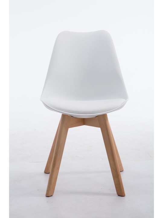 Chaise visiteur Borneo V2 Natura cuir artificiel, blanc Chaise visiteur Borneo V2 Natura cuir artificiel, blanc