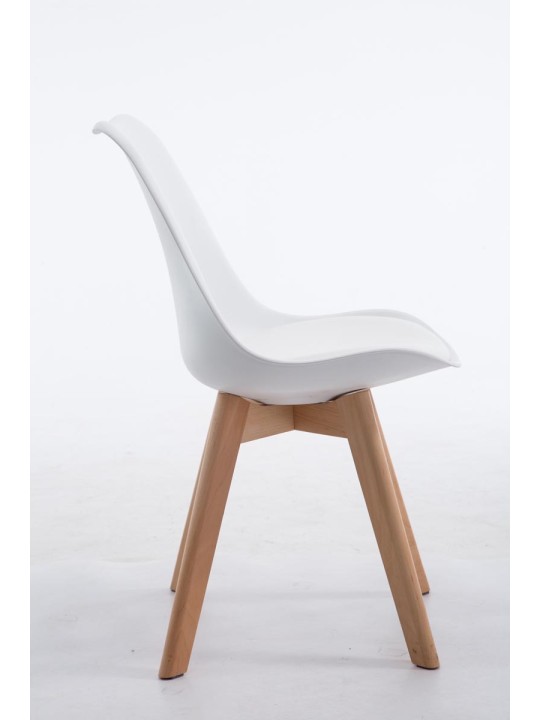 Chaise visiteur Borneo V2 Natura cuir artificiel, blanc Chaise visiteur Borneo V2 Natura cuir artificiel, blanc