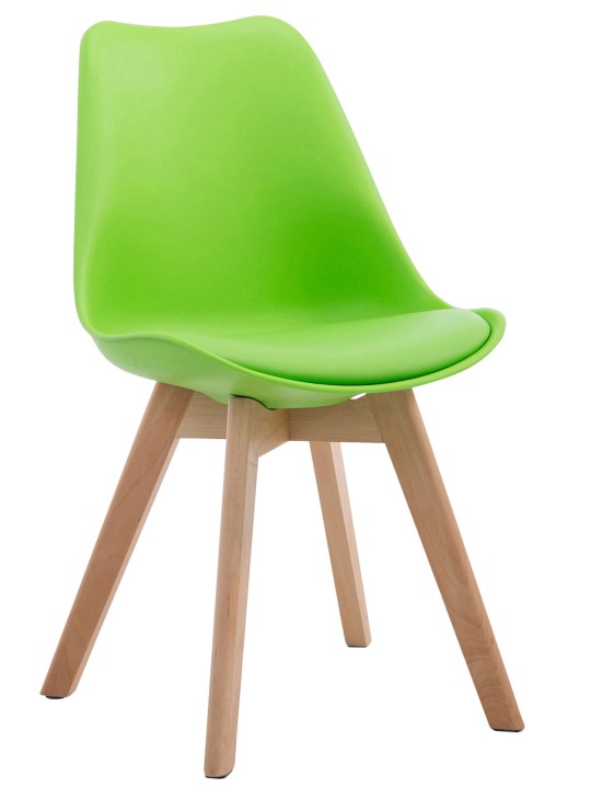 Chaise visiteur Borneo V2 Natura cuir artificiel, vert