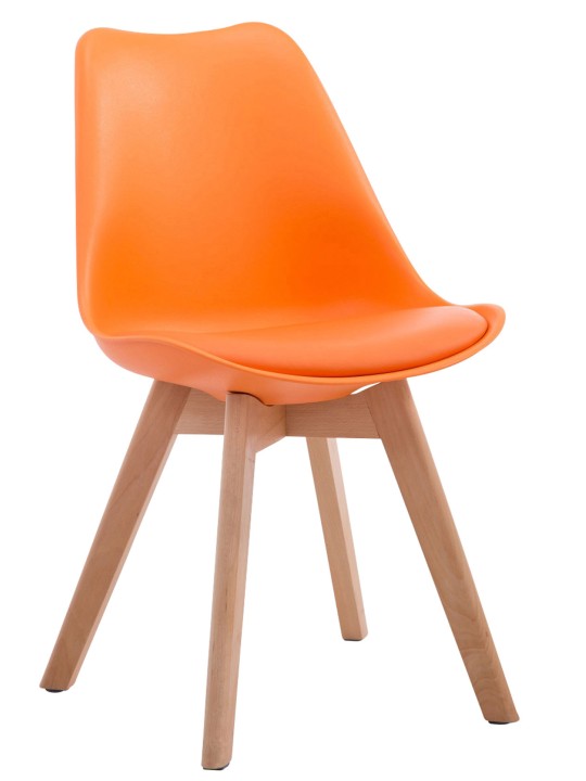 Chaise visiteur Borneo V2 Natura cuir artificiel, orange Chaise visiteur Borneo V2 Natura cuir artificiel, orange