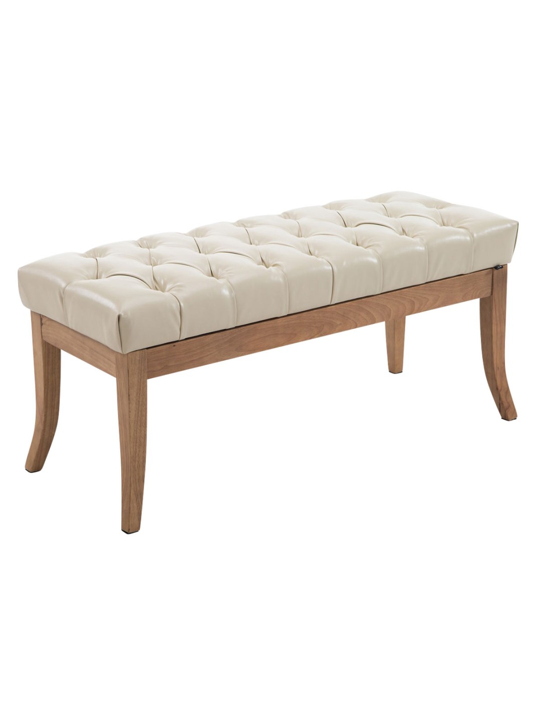Banc Ramses simili cuir antique-clair 100, crème