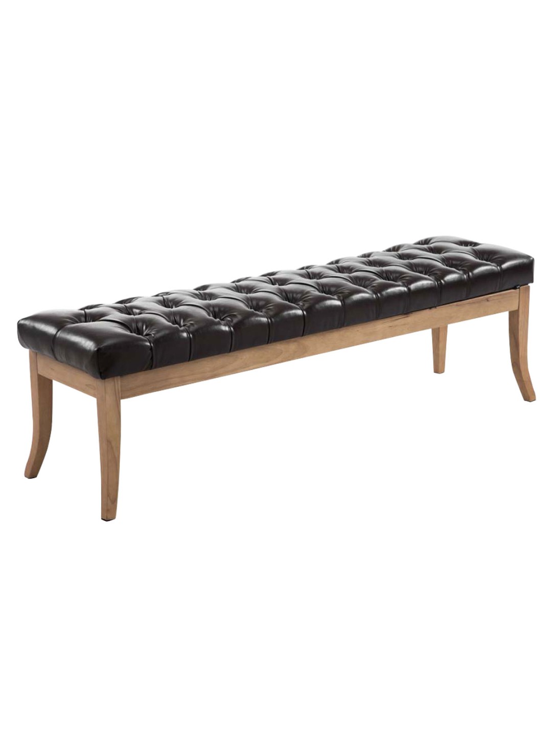 Banc Ramses simili cuir antique-clair 150, brun