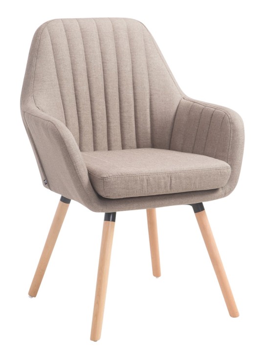 Chaise Florian tissu Natura, taupe