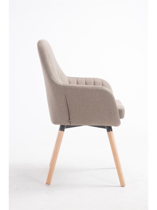 Chaise Florian tissu Natura, taupe