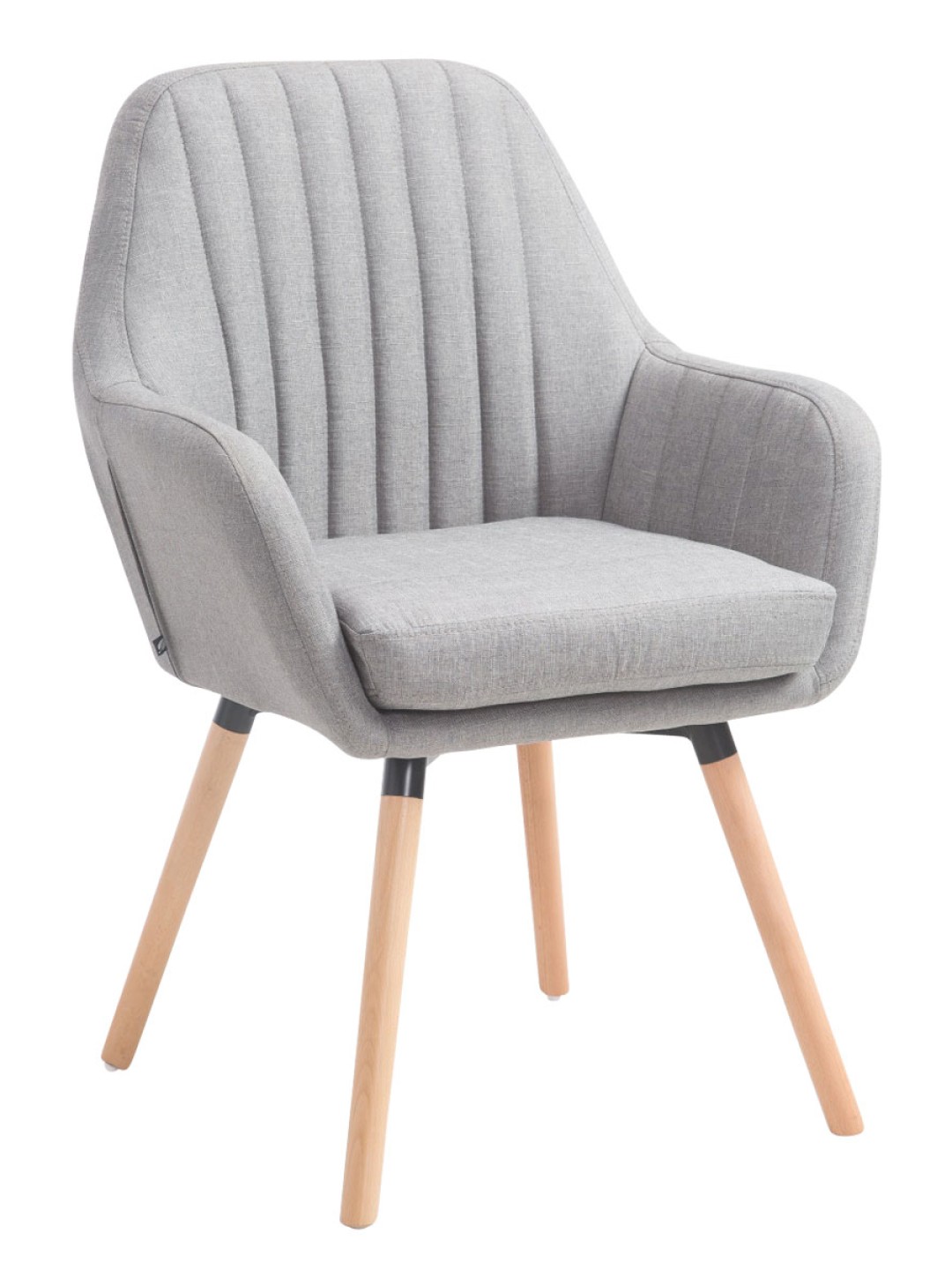 Chaise Florian tissu Natura, gris