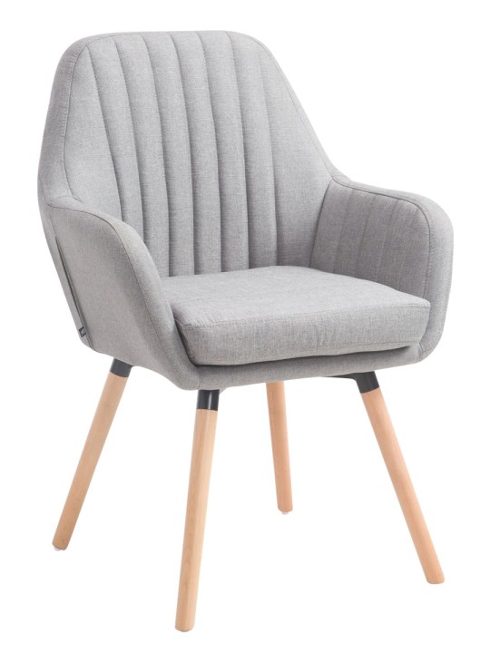 Chaise Florian tissu Natura, gris