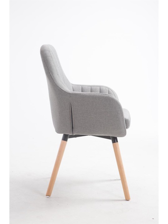 Chaise Florian tissu Natura, gris