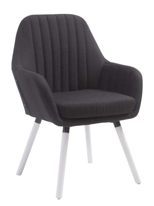 Chaise Florian tissu, noir