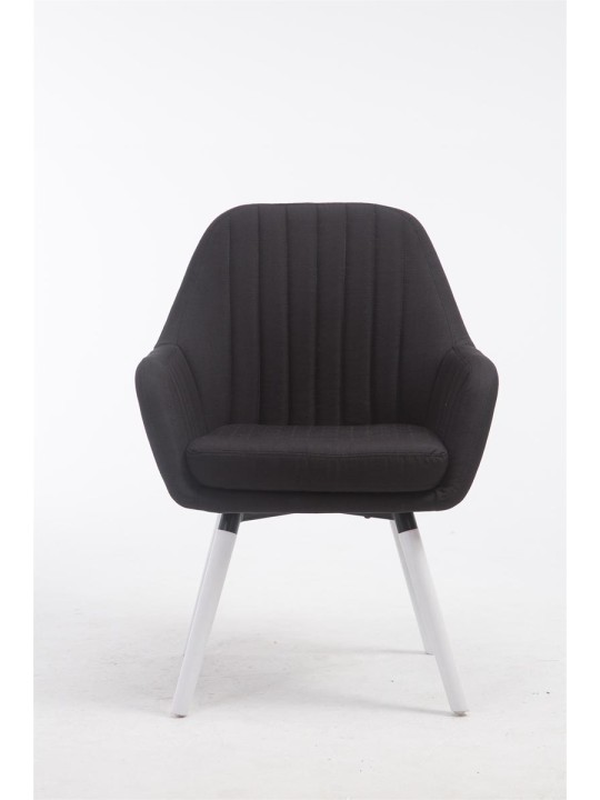 Chaise Florian tissu, noir