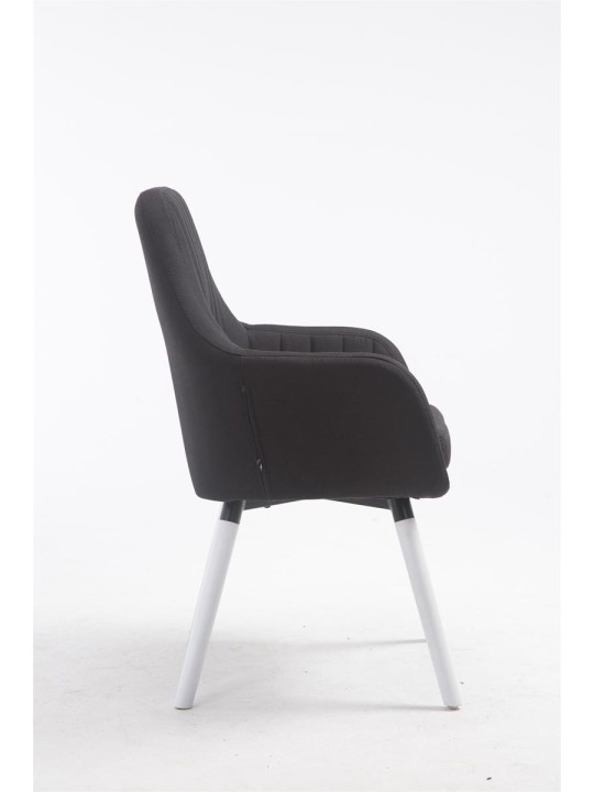 Chaise Florian tissu, noir