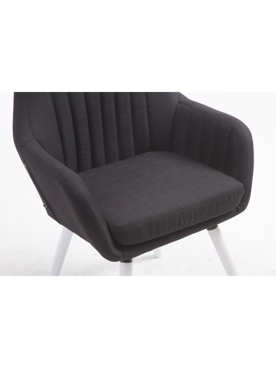 Chaise Florian tissu, noir