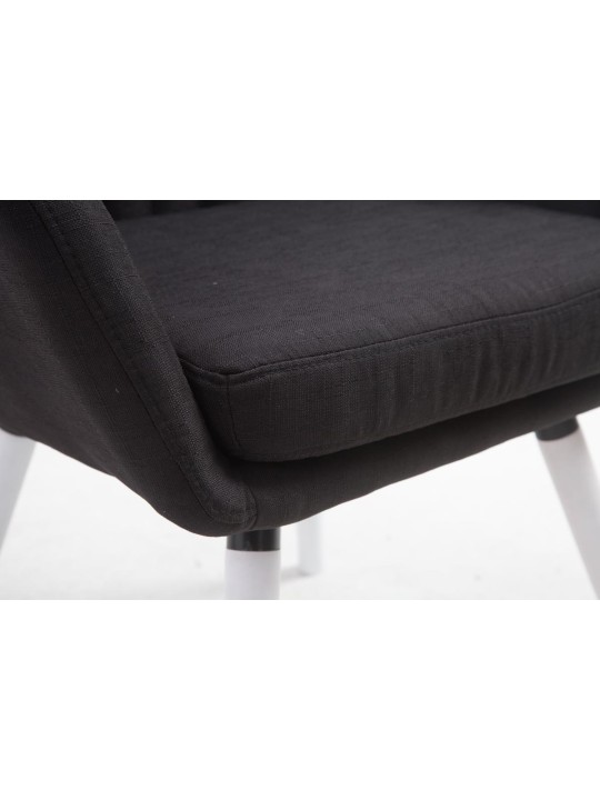 Chaise Florian tissu, noir