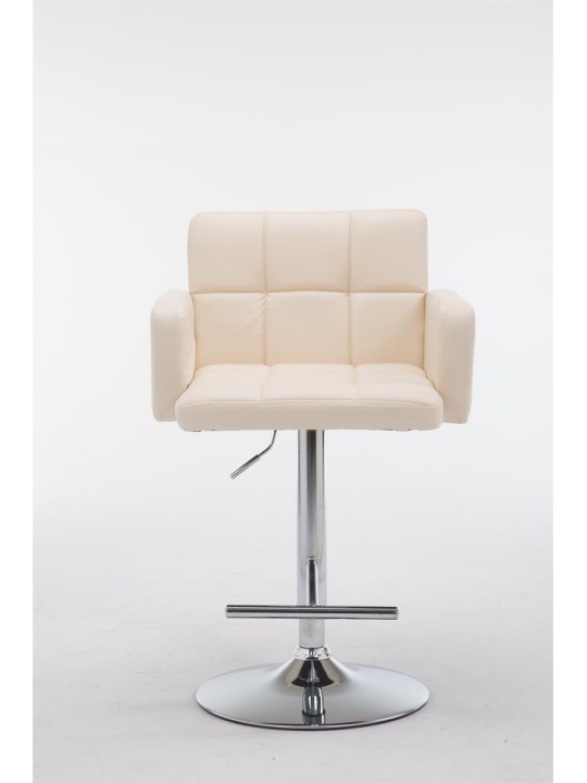Tabouret de bar Los Angeles simili cuir C, crème