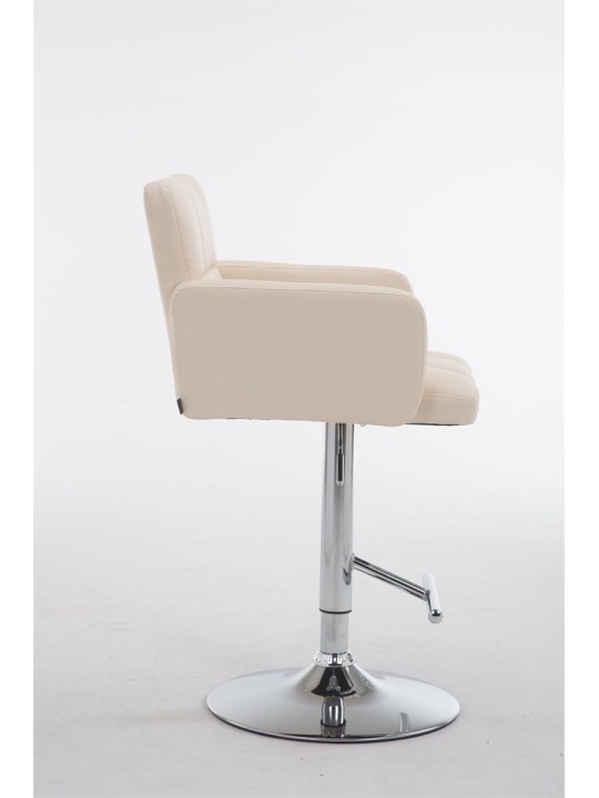 Tabouret de bar Los Angeles simili cuir C, crème