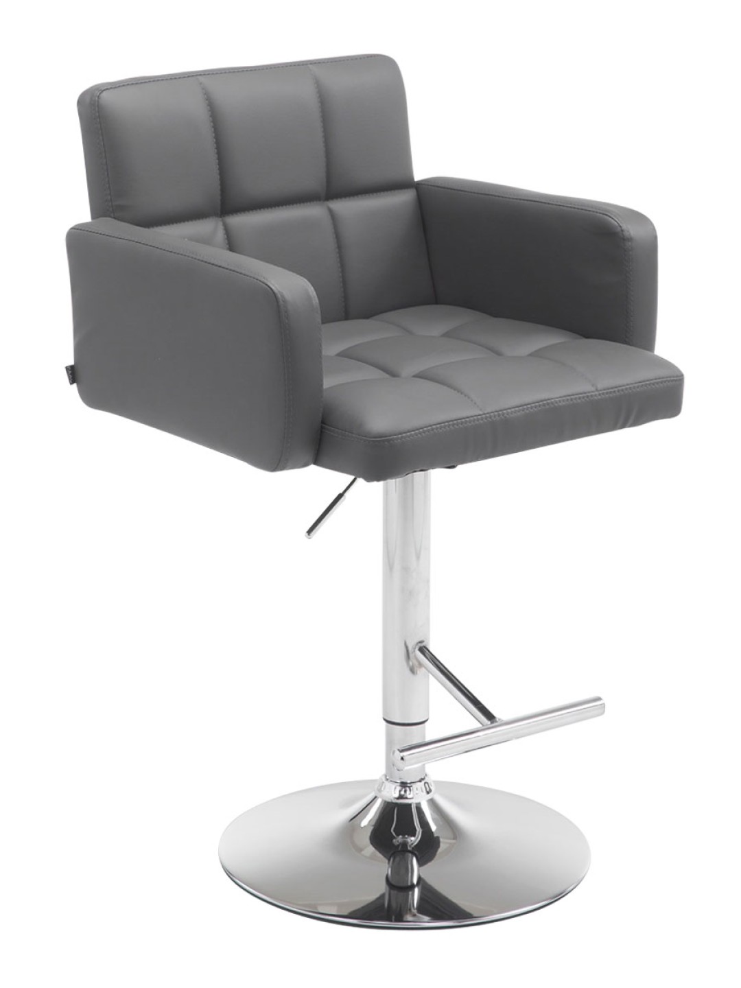 Tabouret de bar Los Angeles simili cuir C, gris