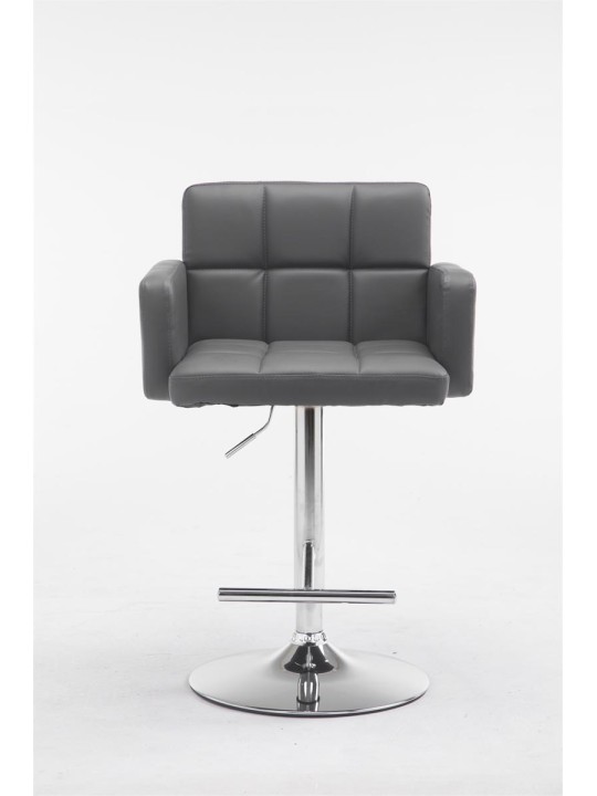 Tabouret de bar Los Angeles simili cuir C, gris