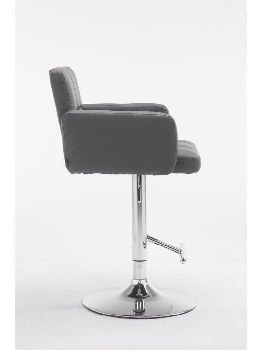 Tabouret de bar Los Angeles simili cuir C, gris