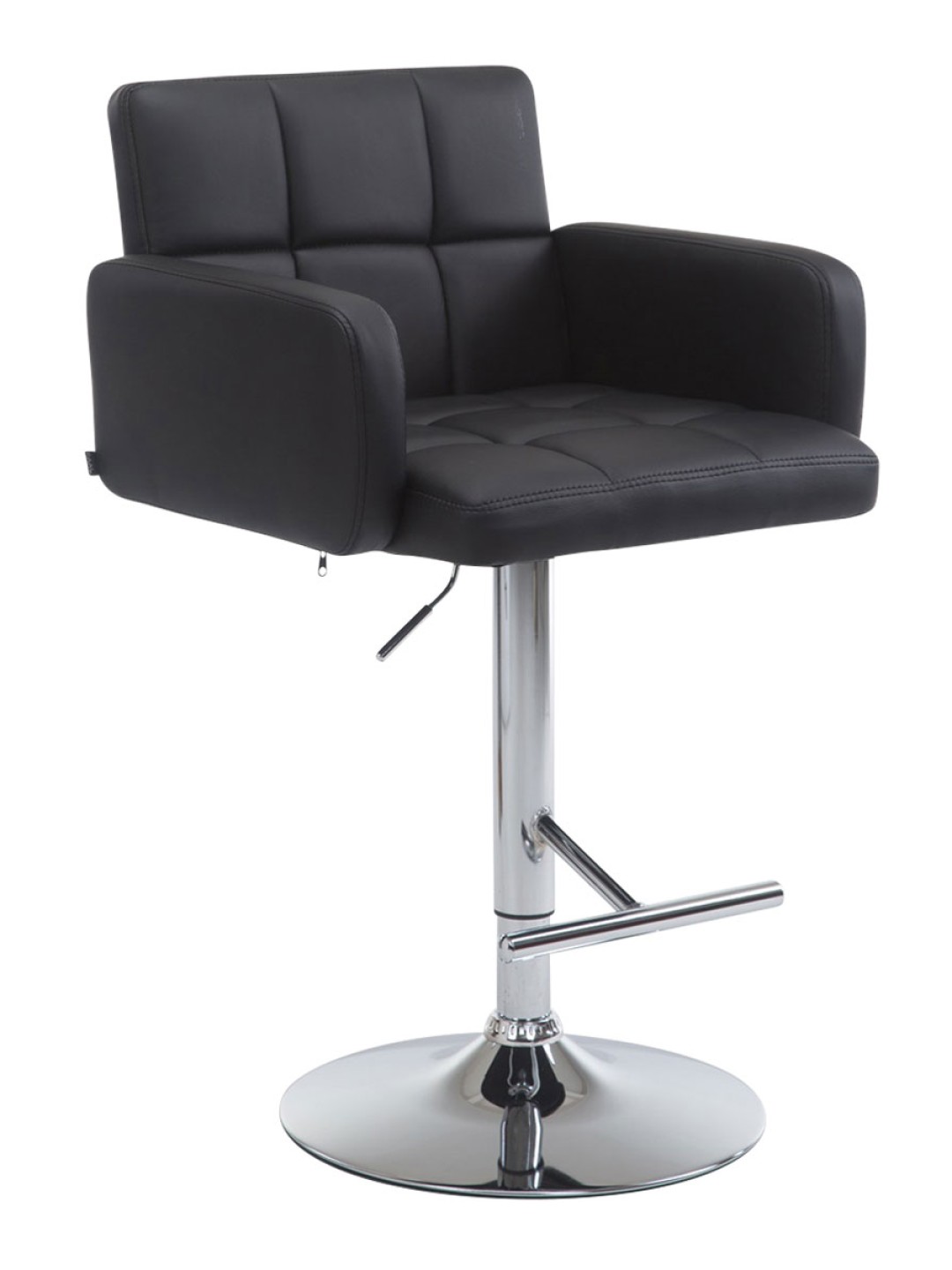 Tabouret de bar Los Angeles simili cuir C, noir