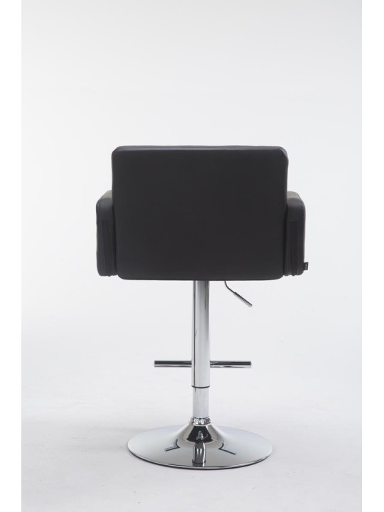 Tabouret de bar Los Angeles simili cuir C, noir