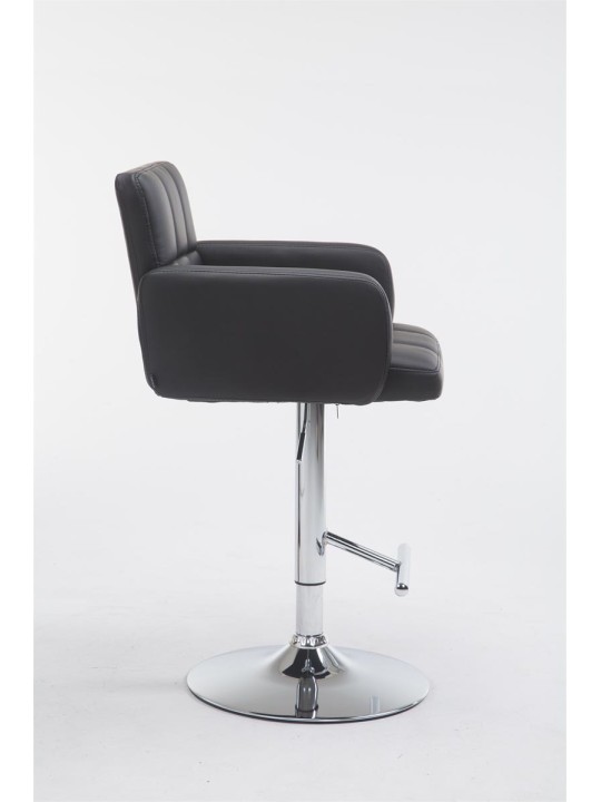 Tabouret de bar Los Angeles simili cuir C, noir