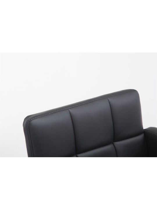 Tabouret de bar Los Angeles simili cuir C, noir