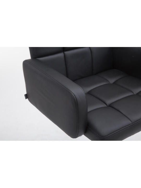 Tabouret de bar Los Angeles simili cuir C, noir