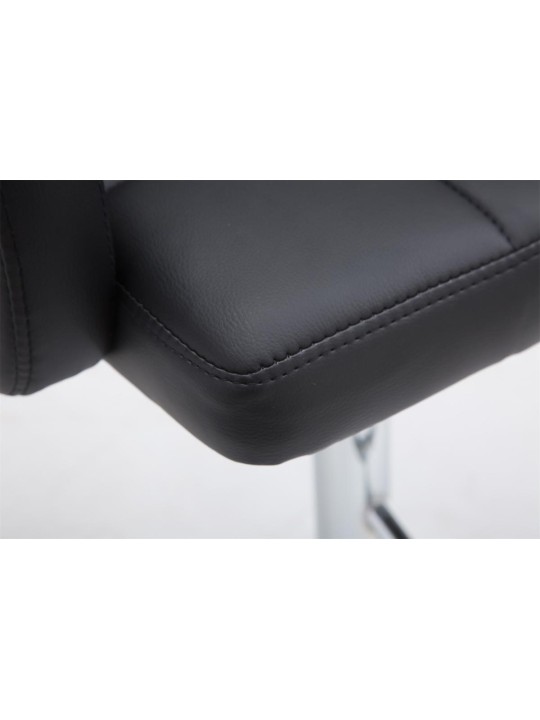 Tabouret de bar Los Angeles simili cuir C, noir