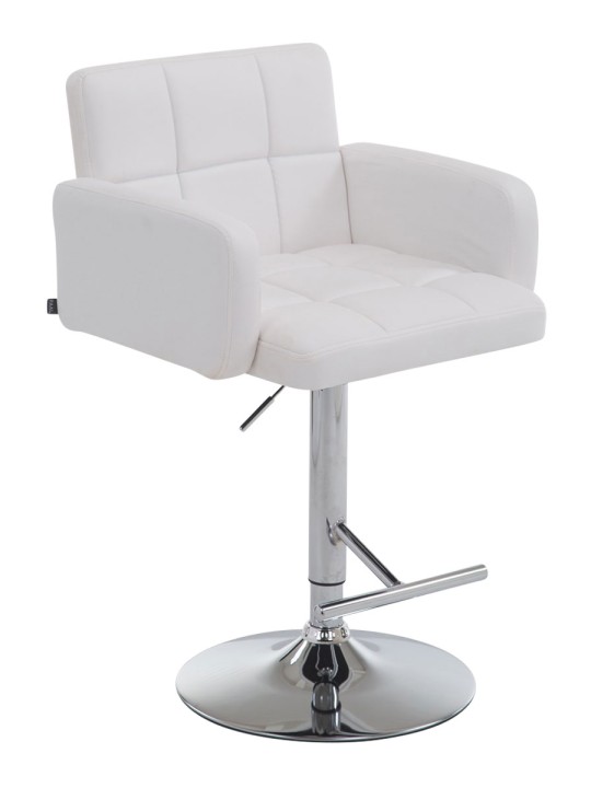 Tabouret de bar Los Angeles simili cuir C, blanc