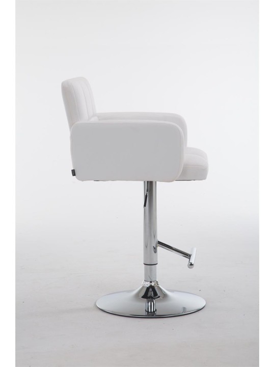 Tabouret de bar Los Angeles simili cuir C, blanc