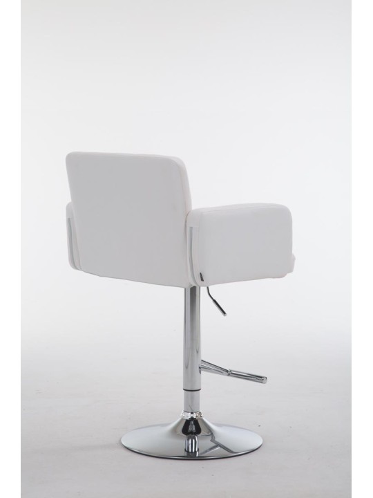 Tabouret de bar Los Angeles simili cuir C, blanc
