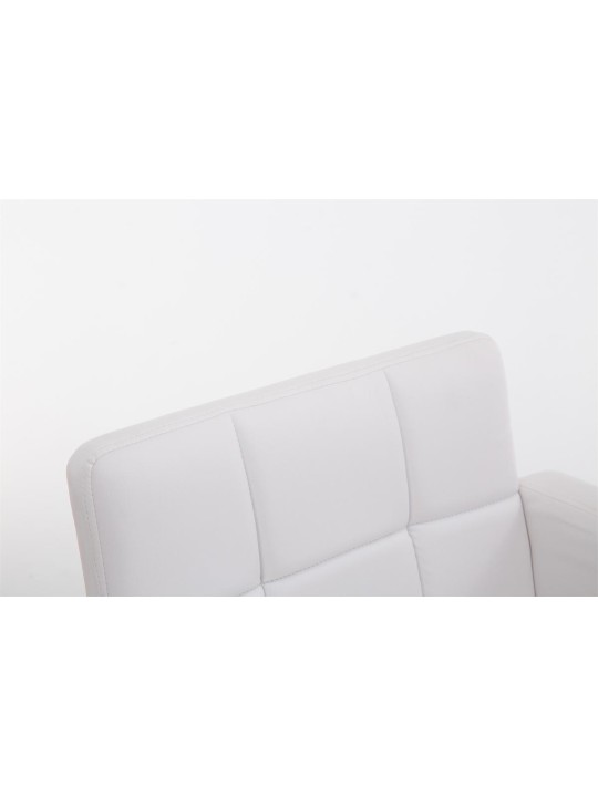 Tabouret de bar Los Angeles simili cuir C, blanc