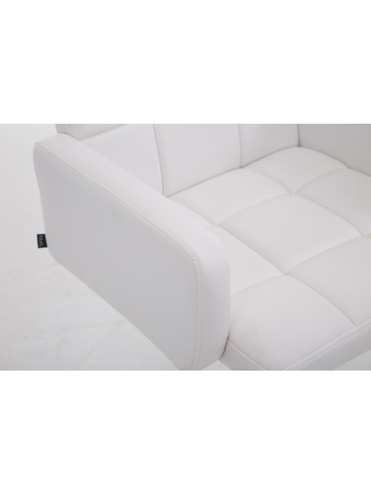 Tabouret de bar Los Angeles simili cuir C, blanc