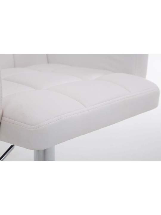 Tabouret de bar Los Angeles simili cuir C, blanc