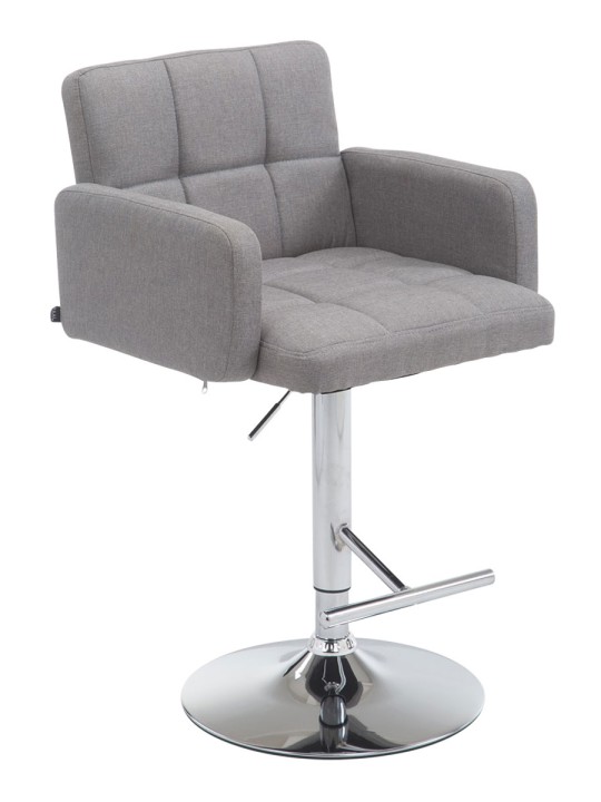 Tabouret de bar Los Angeles tissu C, gris Tabouret de bar Los Angeles tissu C, gris