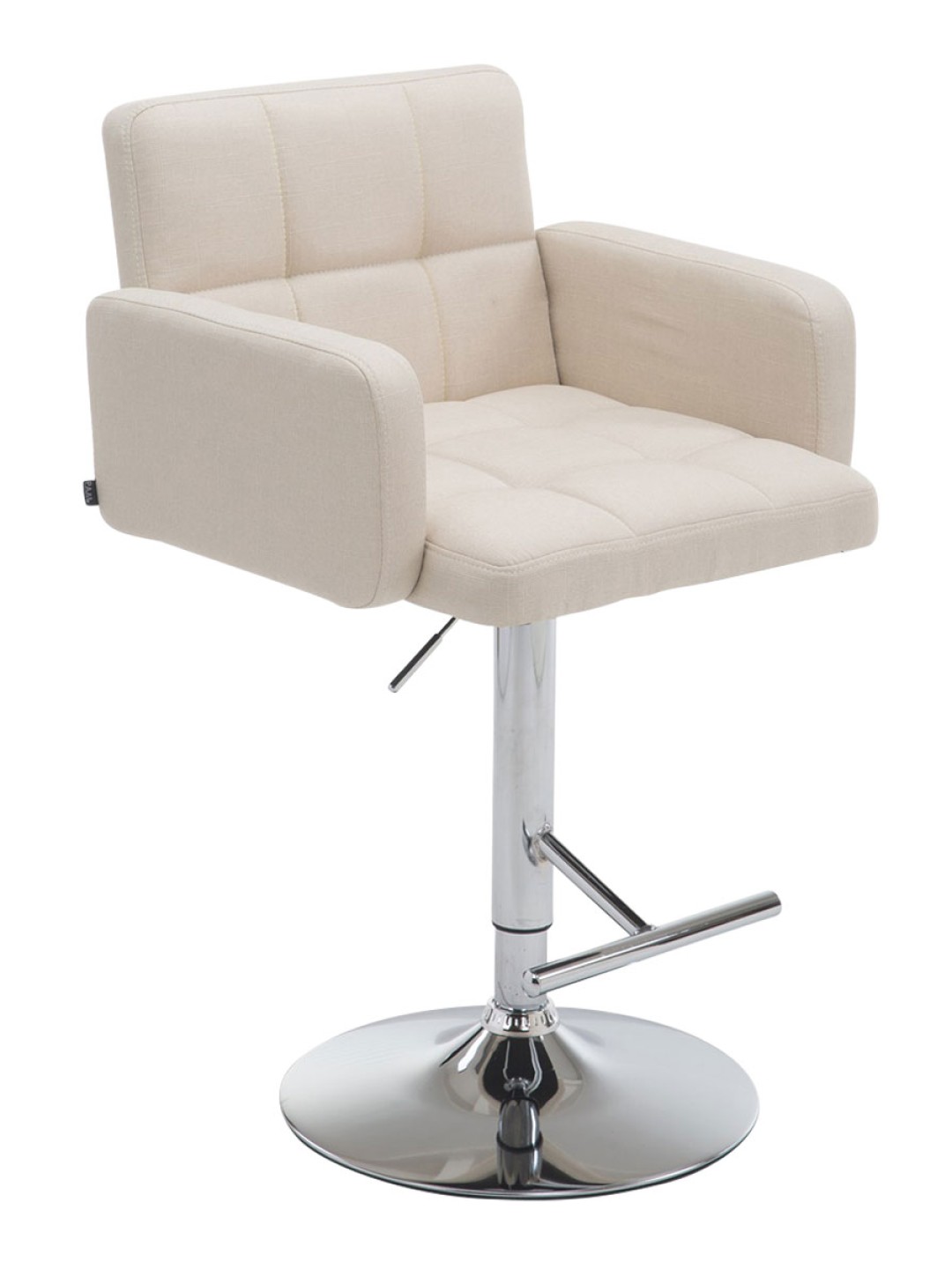 Tabouret de bar Los Angeles tissu C, crème
