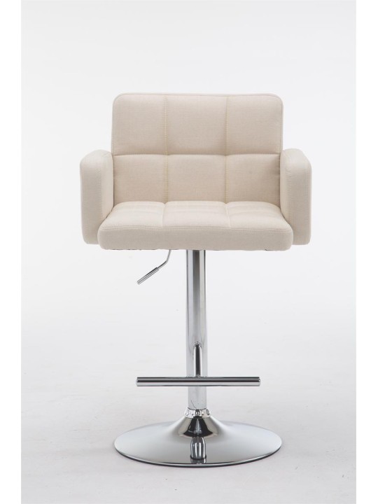 Tabouret de bar Los Angeles tissu C, crème