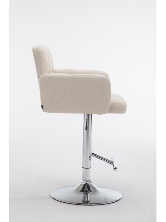 Tabouret de bar Los Angeles tissu C, crème