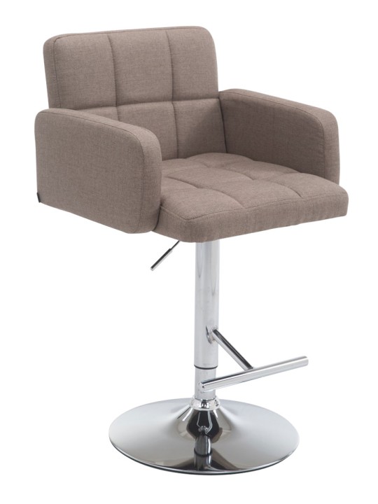Tabouret de bar Los Angeles tissu C, taupe