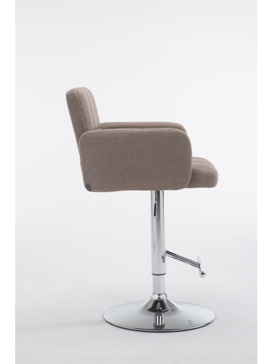 Tabouret de bar Los Angeles tissu C, taupe