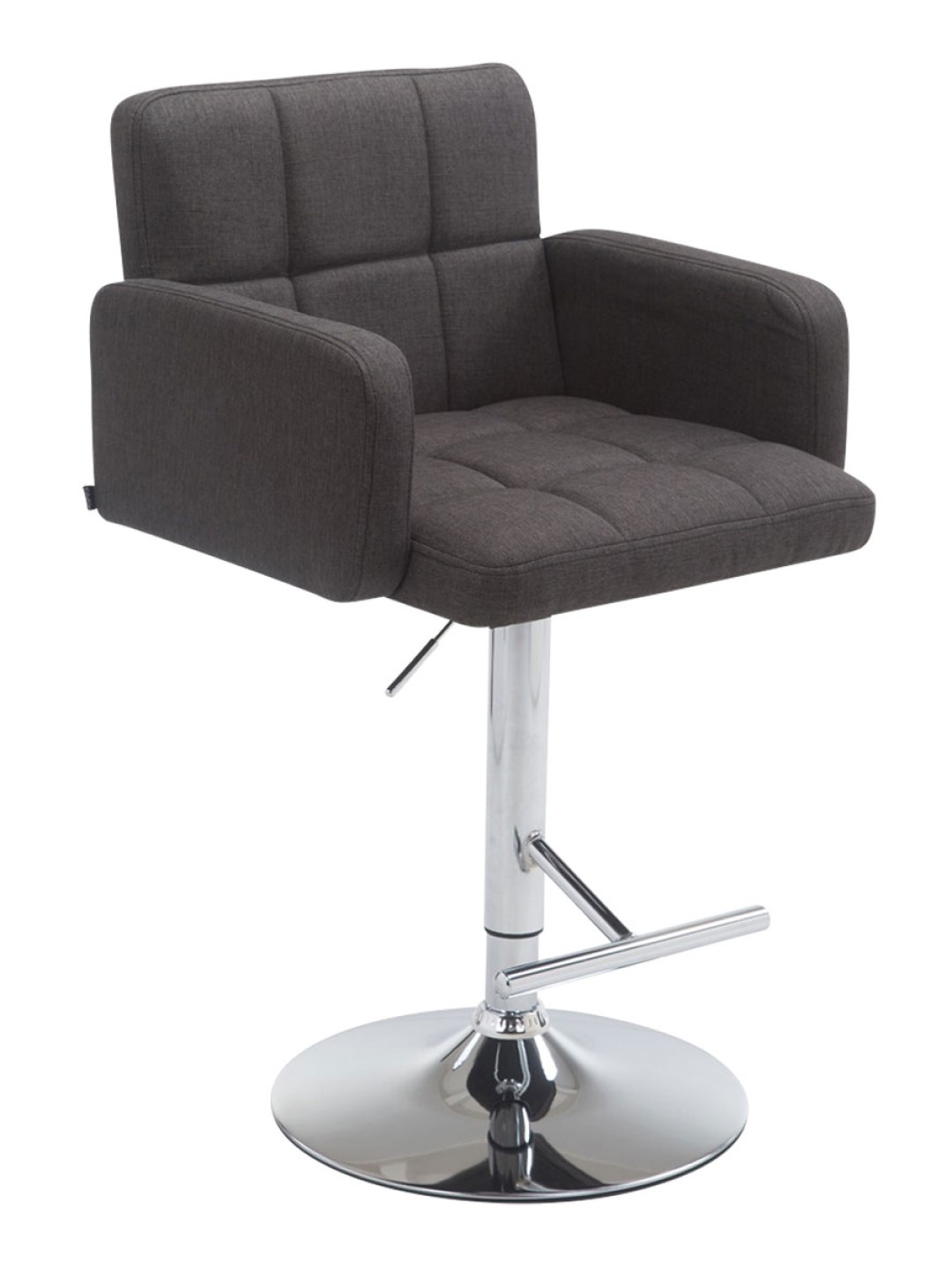 Tabouret de bar Los Angeles tissu C, gris foncé